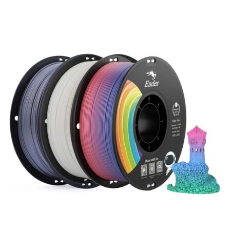 3kg Creality Ender-PLA Pro (PLA+) Filament - (1kg Grey + 1kg White + 1kg Rainbow)