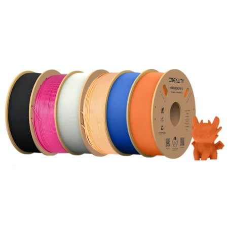 6kg Creality Hyper-PLA Filament - (1kg Black + 1kg White + 1kg Blue + 1kg Orange + 1kg Strawberry Red + 1kg Peachy Pink)
