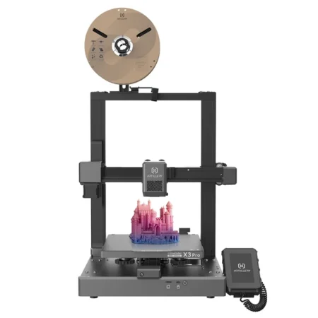 Artillery Sidewinder X3 Pro 3D Printer, Auto-Leveling, 300mm/s Max Printing Speed, Dual-Gear Direct Extruder, Automatic Cleaning Nozzle, STM32-bit Motherboard, Top Lighting, 240x240x260mm