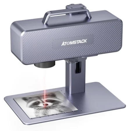 Atomstack M4 Handheld Laser Marking Machine with Protective Cover, 1064nm Infrared Light Source, 0.02mm Compressed Spot, 12000mm/s Engraving Speed, One Key Repeat Engraving, 70*70mm