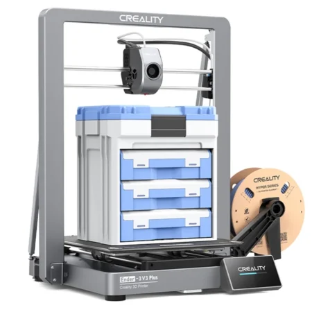 Creality Ender-3 V3 Plus 3D Printer, CoreXZ for 600mm/s Speed, Y-axis Dual Motors & Support Rods, Quick-swap Tri-metal Nozzle, Dual Cooling Fans, 300x300x330mm