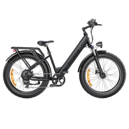 ENGWE E26 Step-thru Electric Bike, 48V 16AH Battery 250W Motor Mountain Bike Shimano 7-Speed Gear 140km Max Range 25km/h Max Speed 26*4.0 inch Fat Tire 150kg Load Hydraulic Disc Brake - Galaxy Grey