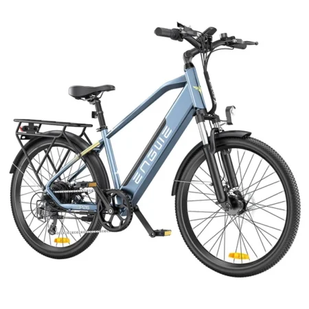 ENGWE P26 Mountain E-Bike 26 Inch Tire 36V 250W Motor 25Km/h Max Speed 17Ah Battery 100KM Range Shimano 7-Speed Gear Front Suspension Electric Bike - Blue