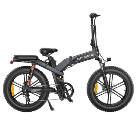 ENGWE X20 Electric Bike 20*4.0 inch Fat Tire 750W Motor 50km/h Max Speed 48V 14.4Ah & 7.8Ah Dual Battery for 114km Range Shimano 8-Speed Gear Dual Hydraulic Disk Brake - Black