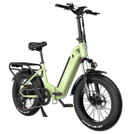 ESKUTE Star Folding Electric Bike 20*4.0 inch Fat Tire 250W Motor 25KM/H Max Speed 36V 25Ah Battery 100km Range Shimano 7-Speed Gear Hydraulic Disc Brakes - Green