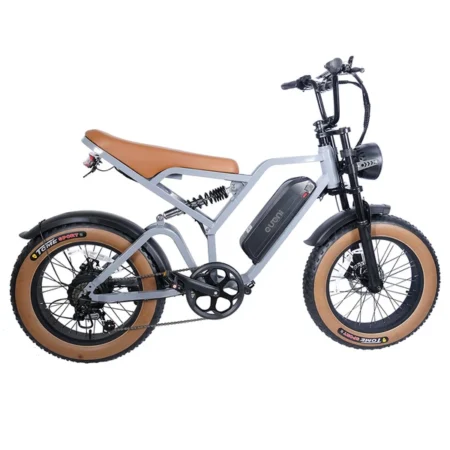 EUENI FXH009 Pro Electric Bike 20x4.0 inch Fat Tire 750W Motor 48V 15Ah Battery 45km/h Max Speed up to 96km Assist Range Shimano 7-speed Gear Double Damping System - Grey
