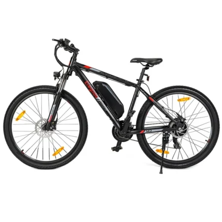 Eleglide M2 Electric Moped Bike 27.5*2.35 inch Pneumatic Rubber Tire 250W Motor 25km/h Speed 36V 15Ah Battery 125km Range 120kg Load Shimano 24-Speed Gear Hydraulic Disc Brakes with APP Control Electric Mountain Bike