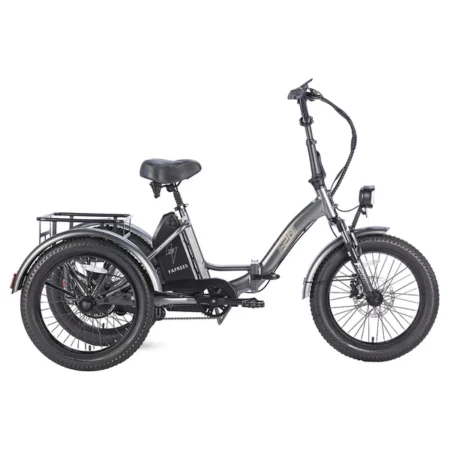 FAFREES F20 Mate Electric Tricycle, 500W Brushless Motor, 48V/18.2Ah Battery, 20*3.0-inch Fat Tires, 25km/h Max Speed, 110km Max Range, Hydraulic Disc Brakes - Black