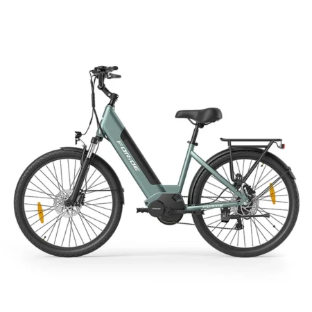 Foride Urbano 1 Electric Bike, 250W Mid-drive Motor, 36V 13Ah Battery, 26 inch Tires, 25km/h Max Speed, 110km Range, Hydraulic Disc Brake, Suspension Fork with Lockout, Shimano 7-speed