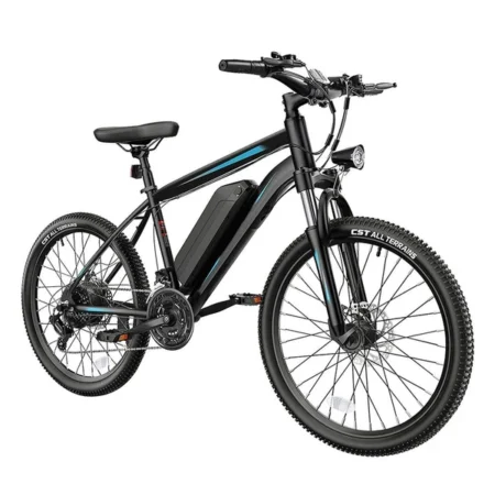 K3 Electric Bike, 26*1.95 inch Tire 350W Motor 36V 10.4Ah Battery 32km/h Max Speed 120kg Load Disc Brake - Blue