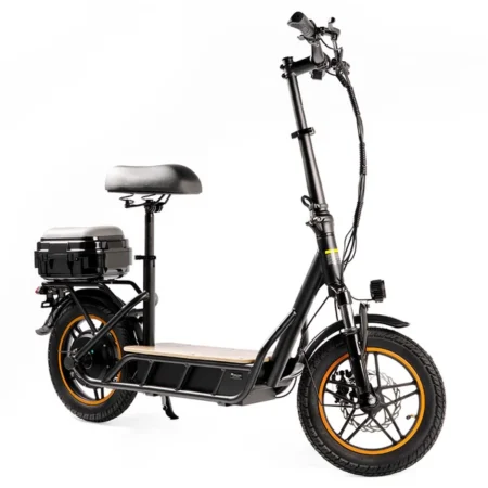 KuKirin C1 Pro Electric Scooter with Seat, 48V 15Ah Battery 14-inch Pneumatic Tire, 500W Motor, 45km Max Speed, 60km Range, Disc Brake & Electronic Brake, Rear Storage Box