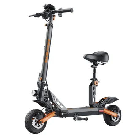 KuKirin G2 Pro Adventurers Dream Folding Electric Scooter 9 Inch Pneumatic Tire 600W Brushless Motor 48V 15AH Battery Max Speed 45km/h Max Range 55KM HD LCD Display Dual Disc Brake Led Light with Seat - Black