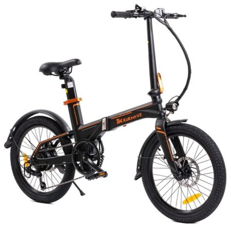KuKirin V2 City E-bike Foldable 20 inch Pneumatic Tires 36V 7.5Ah Removable Battery 250W Motor 25km/h Max Speed 120kg Load Dual Disc Brake Shimano 7 Gears Electric Bike