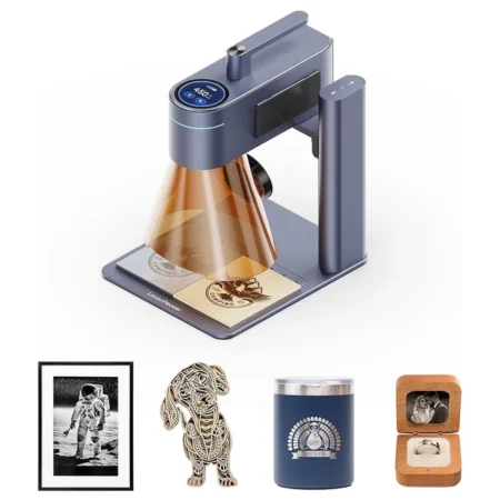 LaserPecker LP4 Standard Edition, 10W + 2W Laser Power, 8K Resolution, 0.01mm Laser Spot, 2000mm/s Max Engraving Speed, LED Touch Screen, Wireless Connection, 160x120mm, Expandable to 160x300mm