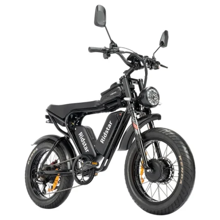 Ridstar Q20 Pro Off-road Electric Bike, 20*4.0 inch Fat Tires 2*1000W Motor 52V 20AH Dual Battery 55km/h Max Speed 288km Max Range 150kg Max Load IP65 Waterproof Dual Hydraulic Disc Brake