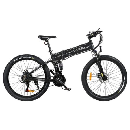 SAMEBIKE LO26-II Foldable Mountain Electric Bike 750W Motor 48V 12.5Ah Battery 60-80 km Range 35km/h Max Speed - Black