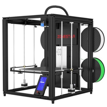 Zonestar Z9V5Pro-MK4 4 Extruders 3D Printer, 4 Colors, Auto Leveling, 32 Bit Control Board, Resume Printing, TFT-LCD, 300x300x400mm
