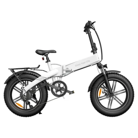 ADO A20F XE 250W Electric Bike 20*4.0 Inch Fat Tire Folding Frame 7-Speed Gears Removable 10.4 AH Lithium-Ion Battery E-bike - White