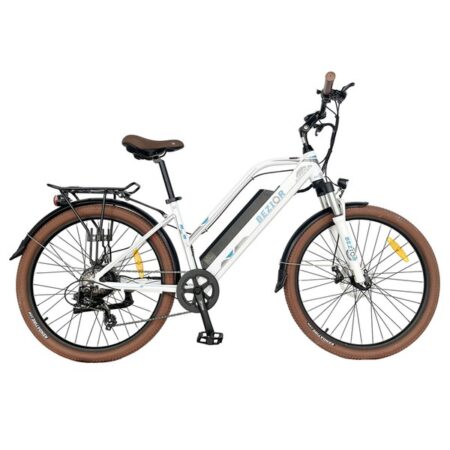Bezior M2 Pro Electric Moped Bike 500W Motor 100km Range 12.5Ah Battery 26*2.125'' Wheels 25km/h Max Speed - White