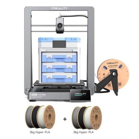 Creality Ender-3 V3 Plus 3D Printer + 6kg Creality Hyper PLA Filament - 2kg Black+2kg White+2kg Grey
