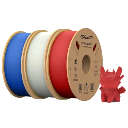 3Pcs Creality Hyper Series PLA Filament 1.75mm 1kg Blue + 1kg Red + 1kg White