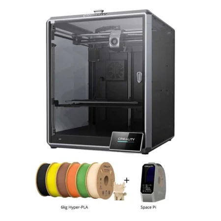 Stampante 3D Creality K1 Max + essiccatore Space Pi + 6 kg di Creality Hyper-PLA - Nero + colore pelle + giallo + verde + arancione + marrone