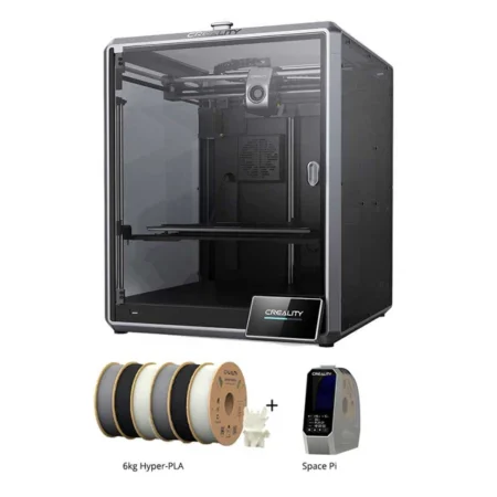 Stampante 3D Creality K1 Max + essiccatore Space Pi + 6 kg Creality Hyper-PLA - 2 kg nero + 2 kg bianco + 2 kg grigio