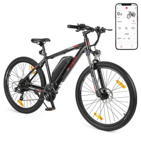 Eleglide M2 29” Electric Moped Bike 250W Motor 36V 15Ah Battery 125km Max Range Hydraulic Disc Brakes Smart LCD Display Smart App, Premium Suspension with Lockout, 24 Gears - Black