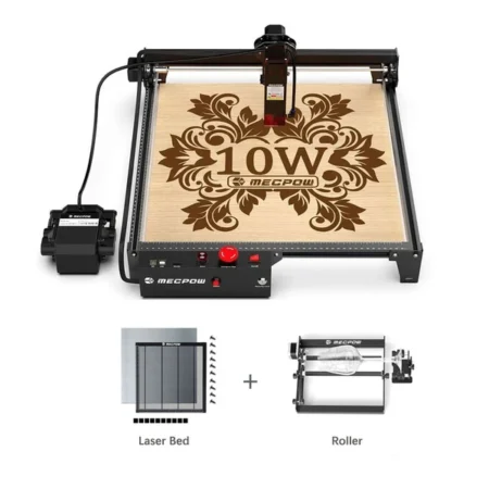 Mecpow X3 Pro 10W Laser Engraver With Air Assist System + G3 Pro Rotary Roller + H44 Laser Bed