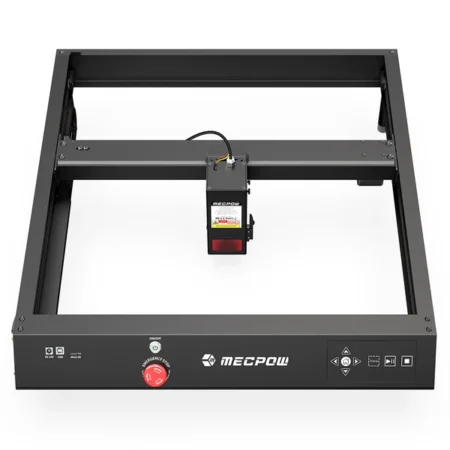 Mecpow X4 22W Laser Engraver Cutter, with Integrated Air Assist, 0.08x0.1mm Laser Spot, 22000mm/min Engraving Speed, Emergency Stop, Offline Work, Support LightBurn/ LaserGRBL/ MKSLaser, 410*400mm