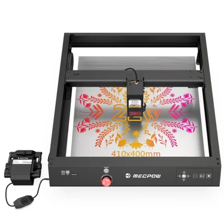 Mecpow X4 22W Laser Engraver Cutter + FC1 Fireproof Enclosure + H44 Laser Bed + Rotary Roller