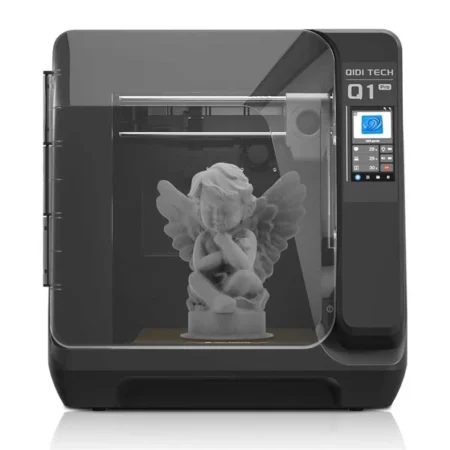 Stampante 3D QIDI TECH Q1 Pro, 600 mm/s max, camera riscaldata 60°C, stampa ad alta temperatura 350°C, hot-end tri-metallo, livellamento automatico, rilevamento filamento, 245*245*240mm